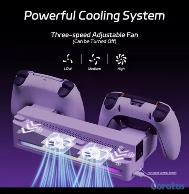 consolas y videojuegos - base horizontal de refrigeración y carga de mandos PS5 Slim y Pro 3
