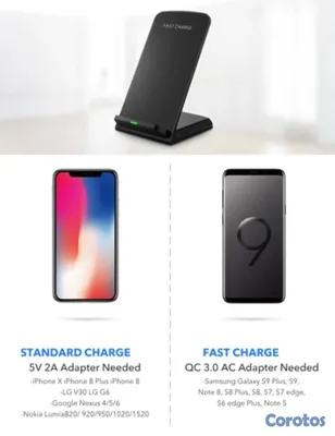 otros electronicos - CARGADOR INALÁMBRICO SENEO PARA CELULARES 10W CARGA RÁPIDA 2