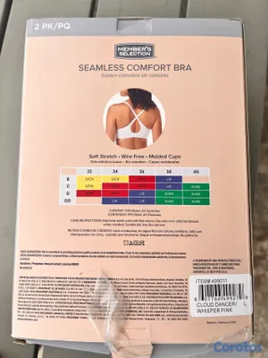 ropa para mujer - Pack de 2 sostenes sin costuras Member’s Selection – Talla L 2