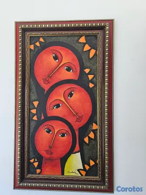 decoración y accesorios - Cuadros de cara caribeña enmarcados  2