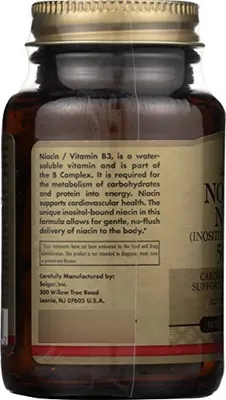 Salud y Equipamiento Médico - Niacina Sin Enjuague 500 Mg Solgar 50 Vcaps 3