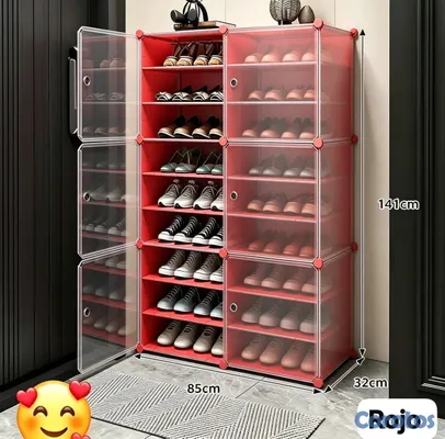 muebles y colchones - Zapatera Plástica de 9 Niveles
Material: Plástico y metal
Medidas: 85 × 32 × 141 2