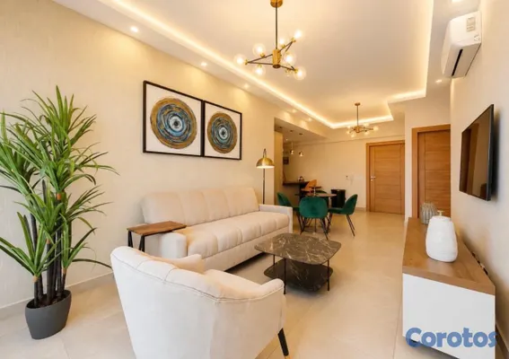 apartamentos - Se alquila, Apartamento 1Hab Amueblado Fino c/Area 3