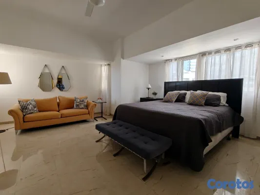 apartamentos - Anacaona  Amueblado en con vista la mar de tres hab con balcón  7