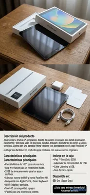 otros electronicos - iPad 7ª Gen 32GB Wi-Fi - ¡Como Nueva / Excelente Estado! 📱✨
 2