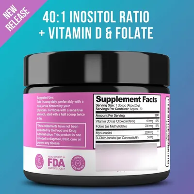 Salud y Equipamiento Médico - Suplemento Premium De Inositol - Polvo De Mioinositol Y D-c 3