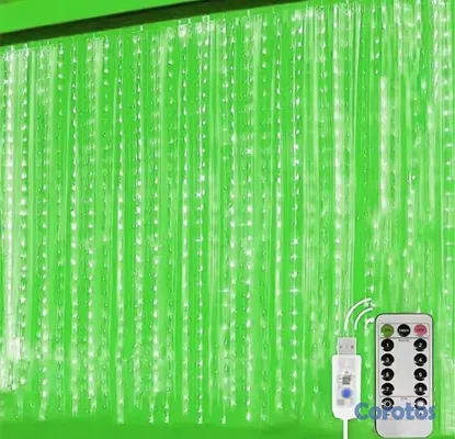 decoración y accesorios - Cortina LED 3/6 M, 8 modos de luces con control remoto. Decoración de navidad  10