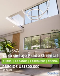 Casa de lujo en Prado Oriental | 3 niveles, piscin