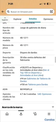 hobby y coleccion - Juego de Dardos Profesional Viper Stadium Shot King con Gabinete 5