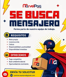 SE BUSCAN MENSAJERO PARA ENTREGAR PAQUETES DE TEMU