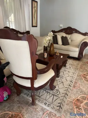 muebles y colchones - juego de mueble en caoba  5