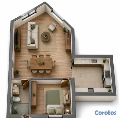 apartamentos - Alquiler Apartamento de 1 hab/1 baños en La Castel 11