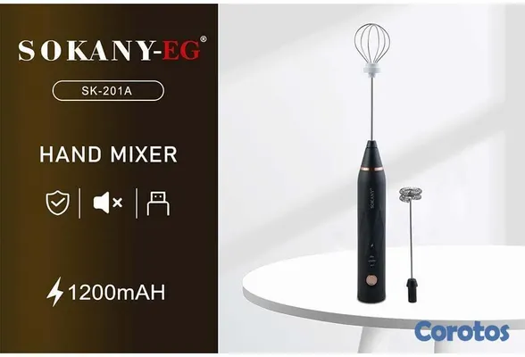 electrodomesticos - Mini batidora eléctrica recargable USB para café y 3