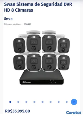 camaras y audio -  Sistema de seguridad HD   de 8 cámaras  1 080 P  3