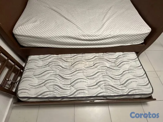 muebles y colchones - Cama cuna doble twin con colchones 5