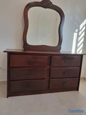 muebles y colchones - Juego de Habitación en Caoba (Queen) + Colchón, Us 2