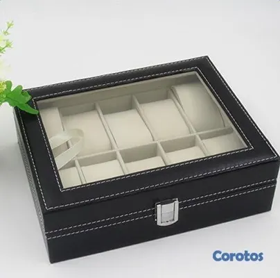 joyas, relojes y accesorios - ⌚ Caja Doble para Almacenamiento de Relojes 5