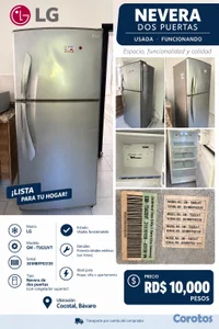 Nevera LG de 2 Puertas con Congelador Superior – R