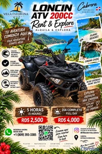 Alquiler de 4 Wheel / Quad en Cabrera – 200cc