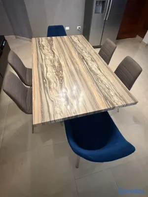 muebles y colchones - juego de comedor de 6 sillas  2