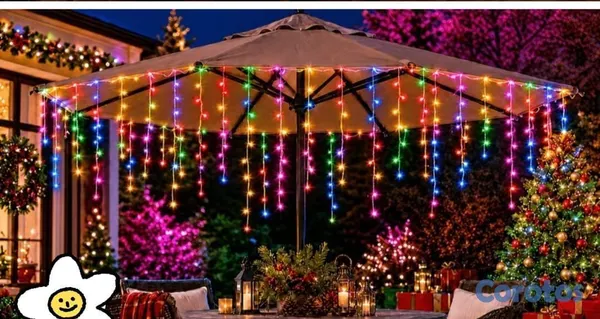 decoración y accesorios - tamaño grande  3 metros multicolor , amarillo cálido y blanco 🌺🌺👌
 2