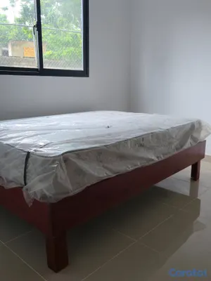 muebles y colchones - Cama Full: Base de Madera + Colchon 3
