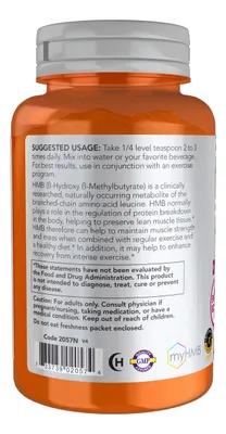Salud y Equipamiento Médico - Now Sports Nutrition, Polvo De Hmb 3