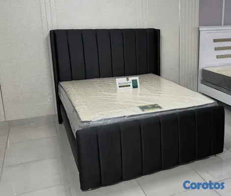 muebles y colchones - Vendemos cama completa en diferente colores  4