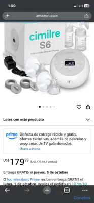 cuidado y nutricion - Extractor de lactancia Cimilre s6 2