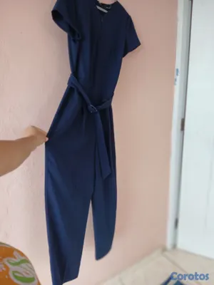 ropa para mujer - Enterizo azul oscuro de tela 4