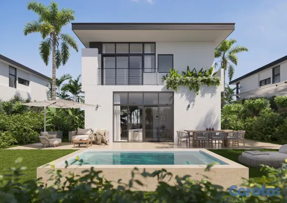 casas vacacionales y villas - Venta de espectacular villa en Vista cana 8