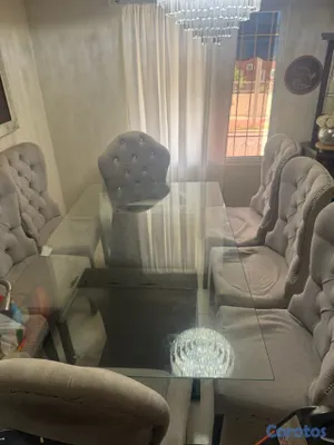 muebles y colchones - Juego De Comer Mesa De Vidrio Y 8 Silla.por Motivó De Viaje 5