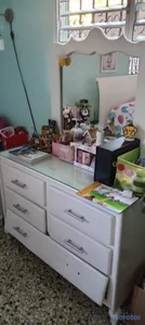 VENDO Juego de habitación en pino color blanco 