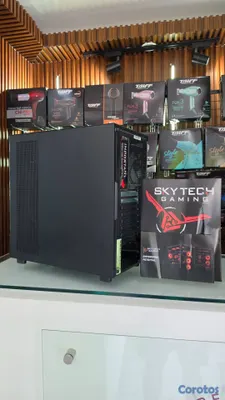 computadoras y laptops - Case Gamer Skytech + 3 Fans Reverse Blade RGB 2