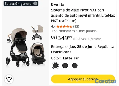 Coche reversible y cómodo Portabebé desmontable Ba