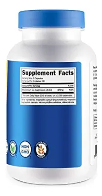 Salud y Equipamiento Médico - Nutricost Citrato De Magnesio 420 Mg, 60 Porciones 210 Mg Po 3