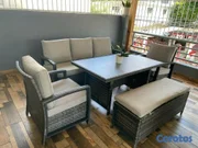 muebles y colchones - Sofá con mesa de comedor 5 piezas