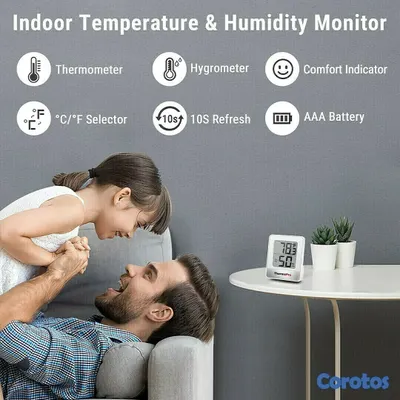 articulos de oficina - ThermoPro TP49 - Termómetro digital con monitor de temperatura y humedad 2