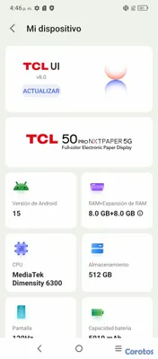 celulares y tabletas - TCL 50 PRO NEXTPAPER 512GB RAM PARA CLARO  5