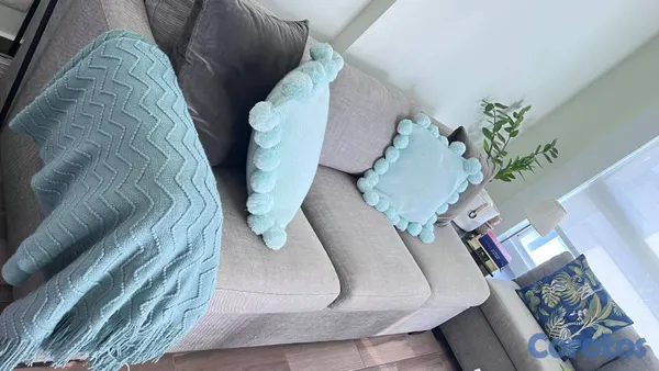 muebles y colchones - Juego de muebles 3 y 2 plazas – Tapizado gris Vend 2