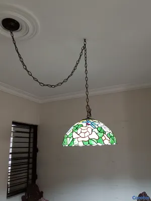 muebles y colchones - Lámpara antigua de Vitral 3