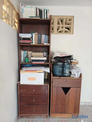 muebles y colchones - 🪵 Librero + Gabinete en Caoba Maciza (Para Restaur 2
