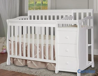CUNA CAMA CONVERTIBLE, CON MUEBLE CAMBIADOR Y GAVE