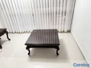 muebles y colchones - Juego de sala clásico de caoba con mesa de centro