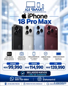 iPhone 18 Pro Max 256GB 512GB 1TB Sellado Nuevo