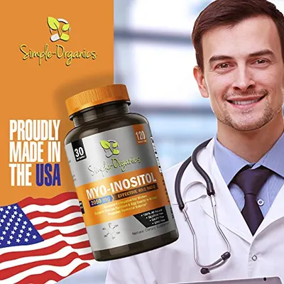 Salud y Equipamiento Médico - Myo Inositol 2050 Mg 120 Cap Simple Organics 4