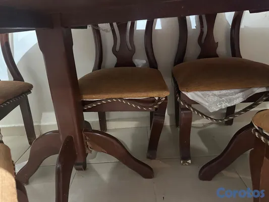 muebles y colchones - Comedor de caoba de 6 sillas 4
