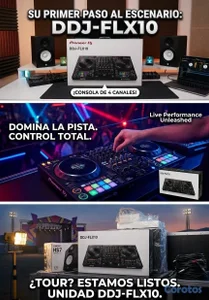 Controlador DJ Pioneer DJ DDJ-FLX10 - 4 Canales con Pantallas en Jogs