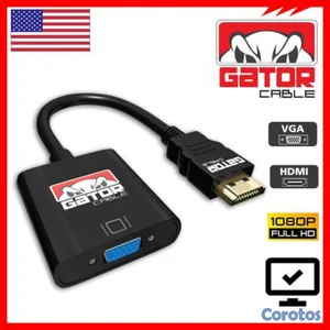 CABLE ADAPTADOR HDMI A VGA -  1080P, HDTV, PC, PS3, DVD