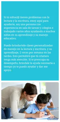 cursos y clases - Clases de aprendizaje de escritura y lectura  2